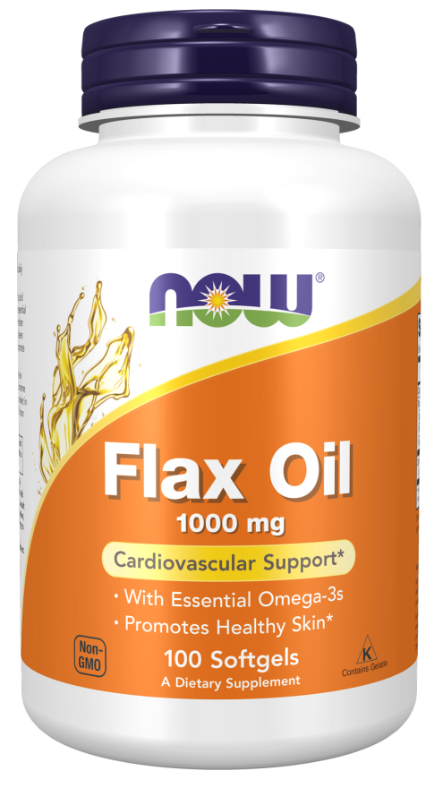 Now - Flax Oil 1000 mg Softgels | MazenOnline