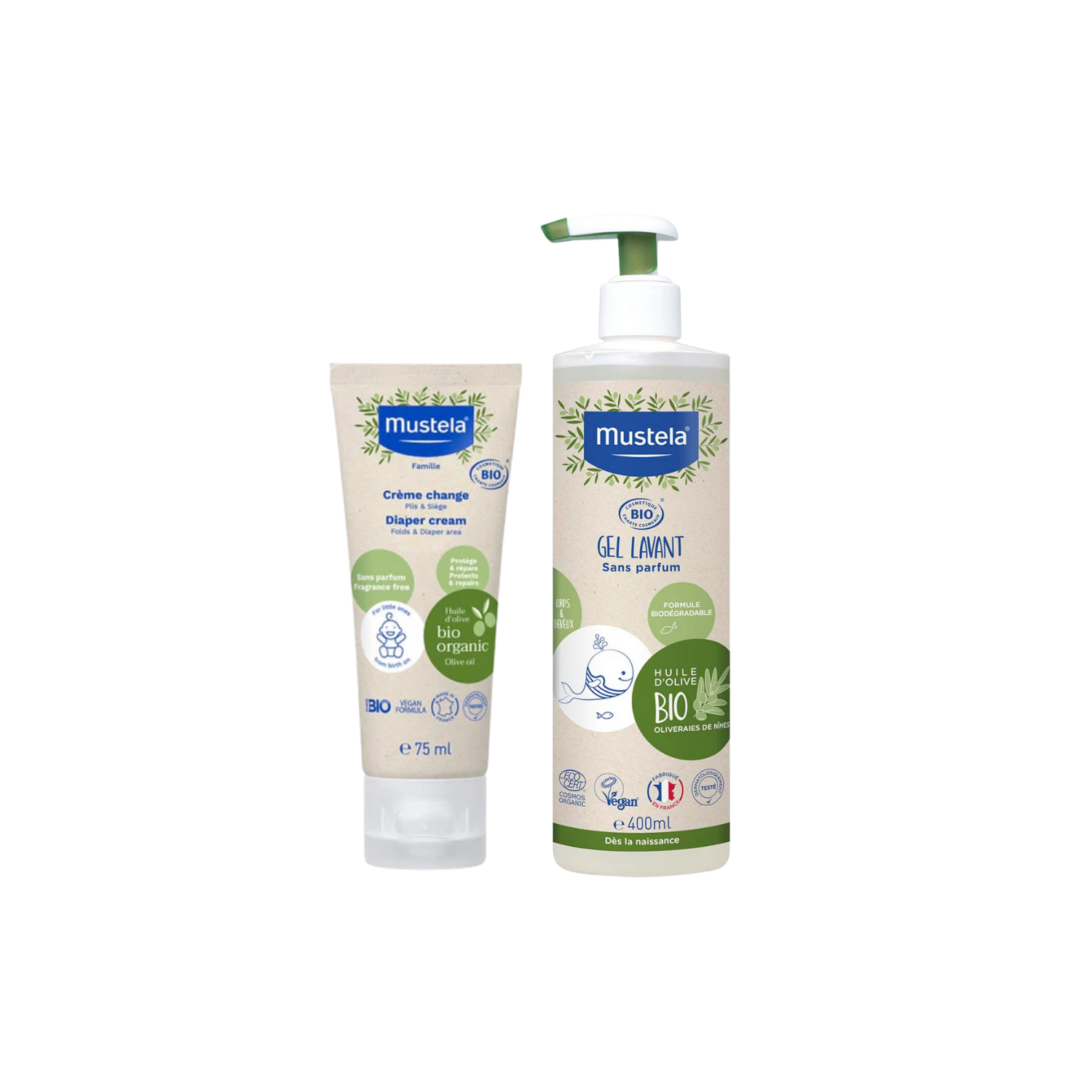 Mustela - Bio Organic 2in1 Cleansing Gel + Bio Organic Hydrating Cream | MazenOnline