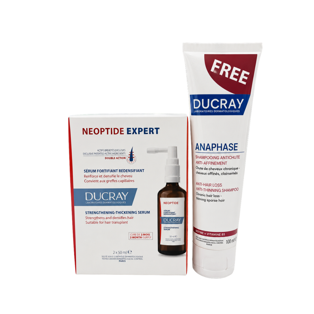 Buy Ducray Neoptide Expert Anti-hair loss & growth serum & get a FREE 100ml Anaphase anti-thinning shampoo
