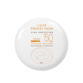 Avène High Protection Compact Tinted Sunscreen in Sand shade with SPF 50, dermocosmetic face sun protection.