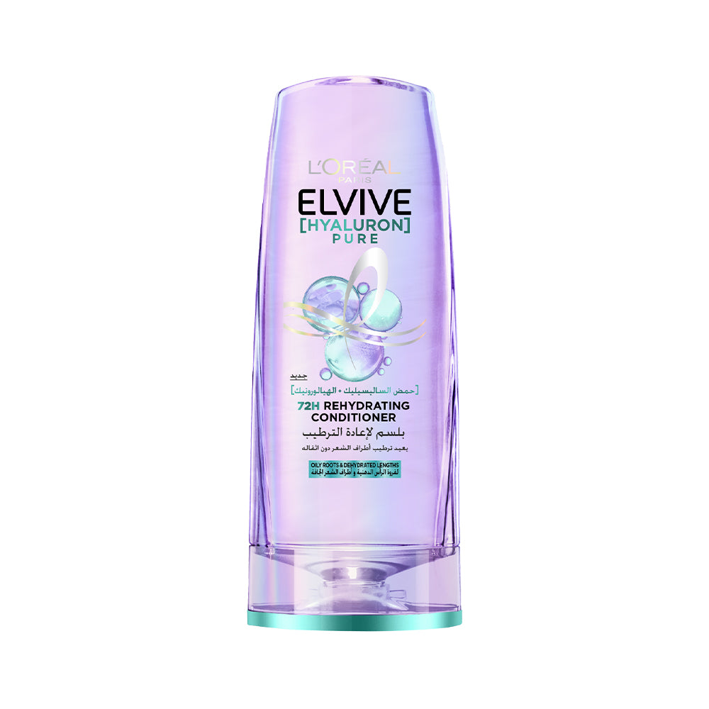 Elvive - Hyaluron Pure 72h Rehydrating Conditioner for Oily Scalp & Dehydrated Lengths | MazenOnline