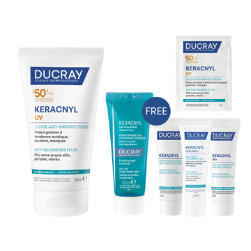Ducray Keracnyl UV Anti-Blemish Fluid Spf 50+ + Gifts