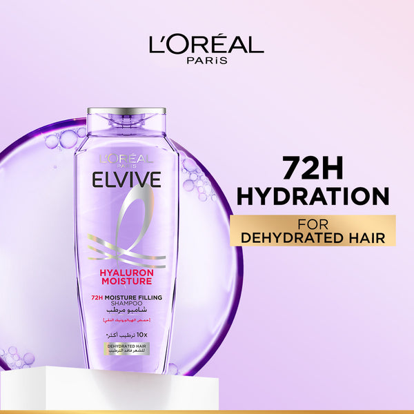 Elvive 72 hours Hyaluron Moisture Filling Shampoo for Reviving Dehydrated Hair