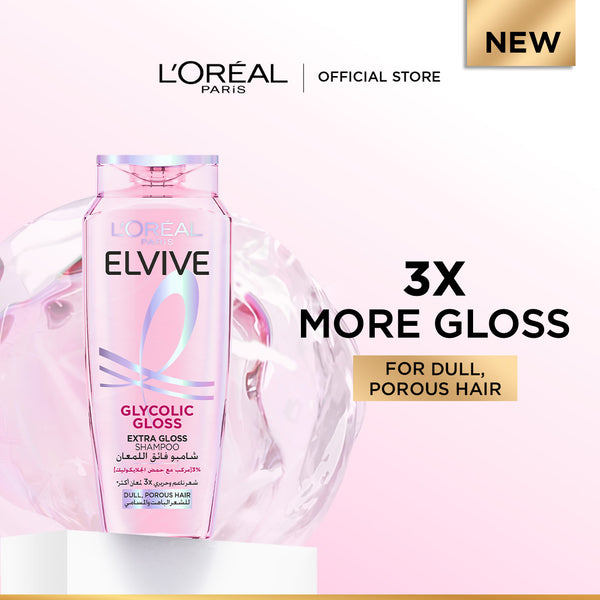 Elvive, Glycolic Gloss Shampoo, Glossing treatment, 3% [Gloss Complex] with Glycolic Acid