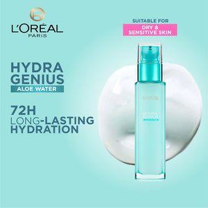 L'Oréal Paris - Hydra Genius, Water-Based Gel Facial Moisturiser, with Aloe Vera, for Dry and Sensitive Skin | MazenOnline