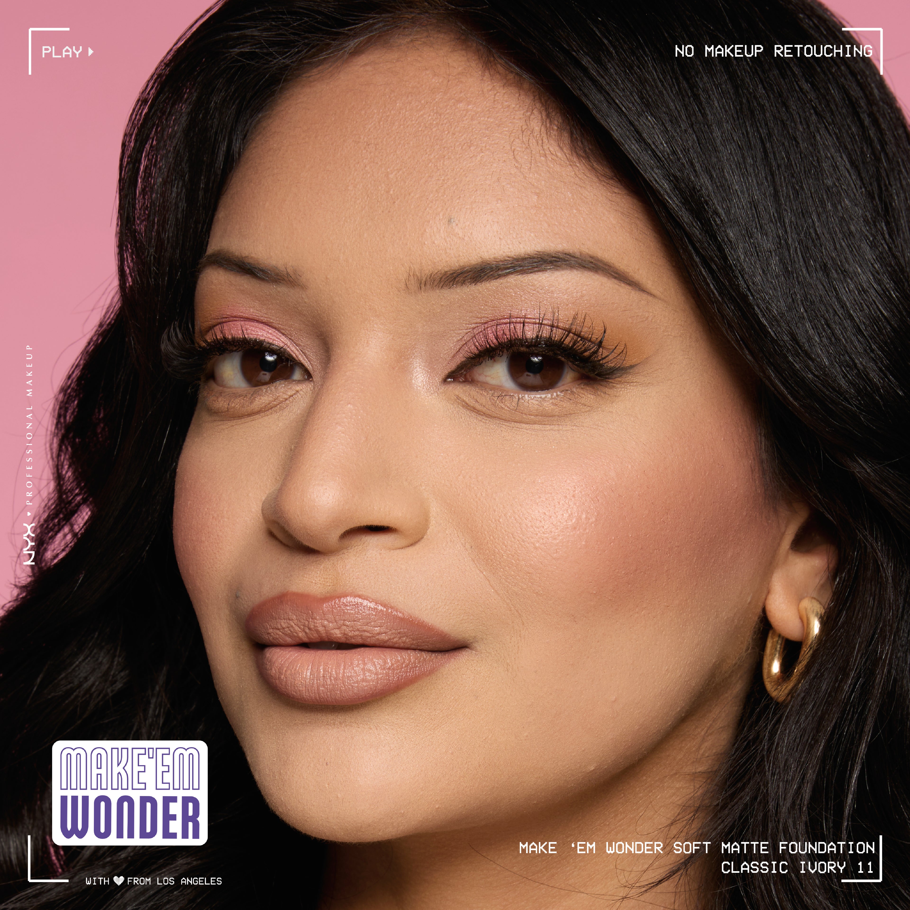 Make 'Em Wonder Liquid Foundation, 24HR Foundation Makeup With A Soft Matte Finish, Buildable Full Coverage