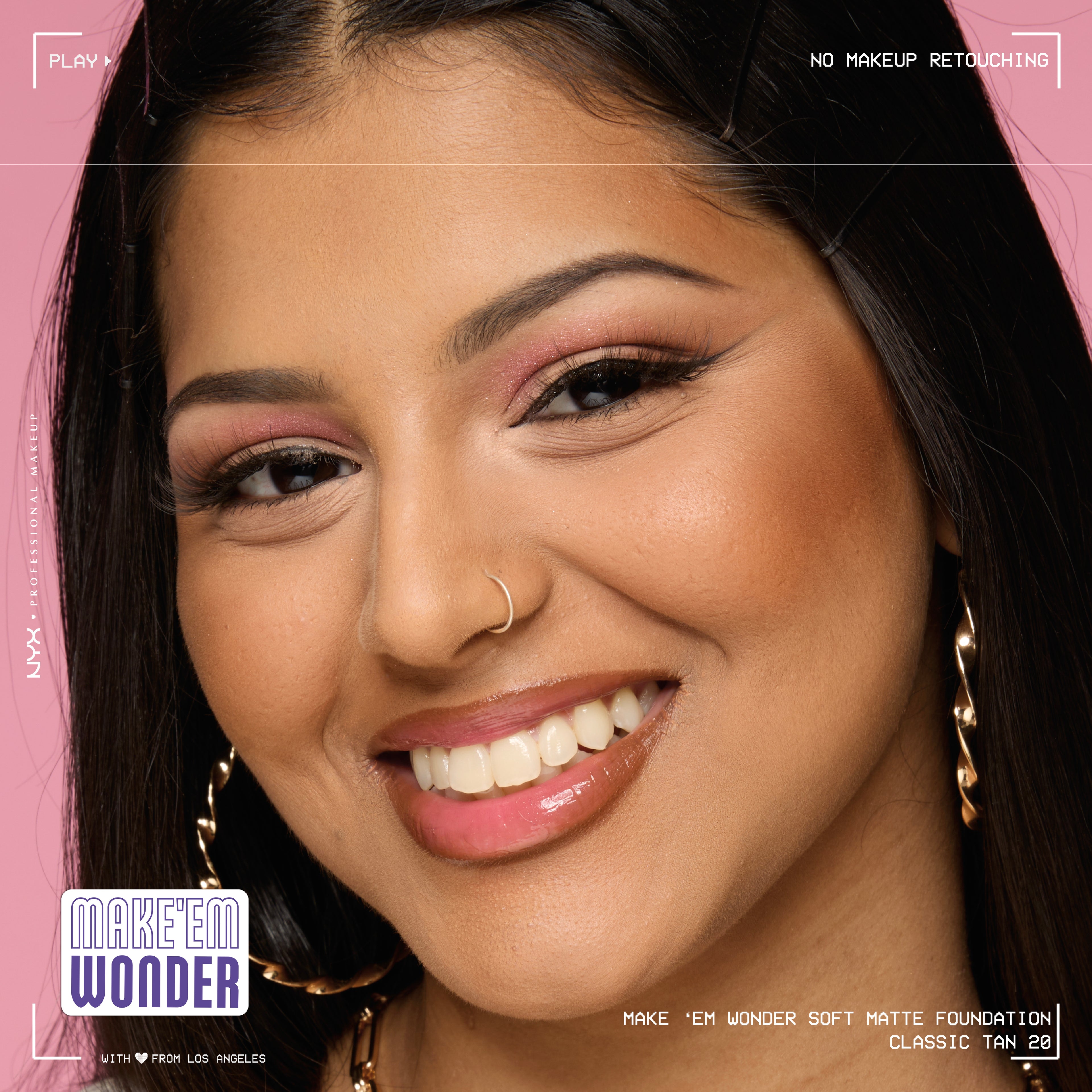 Make 'Em Wonder Liquid Foundation, 24HR Foundation Makeup With A Soft Matte Finish, Buildable Full Coverage