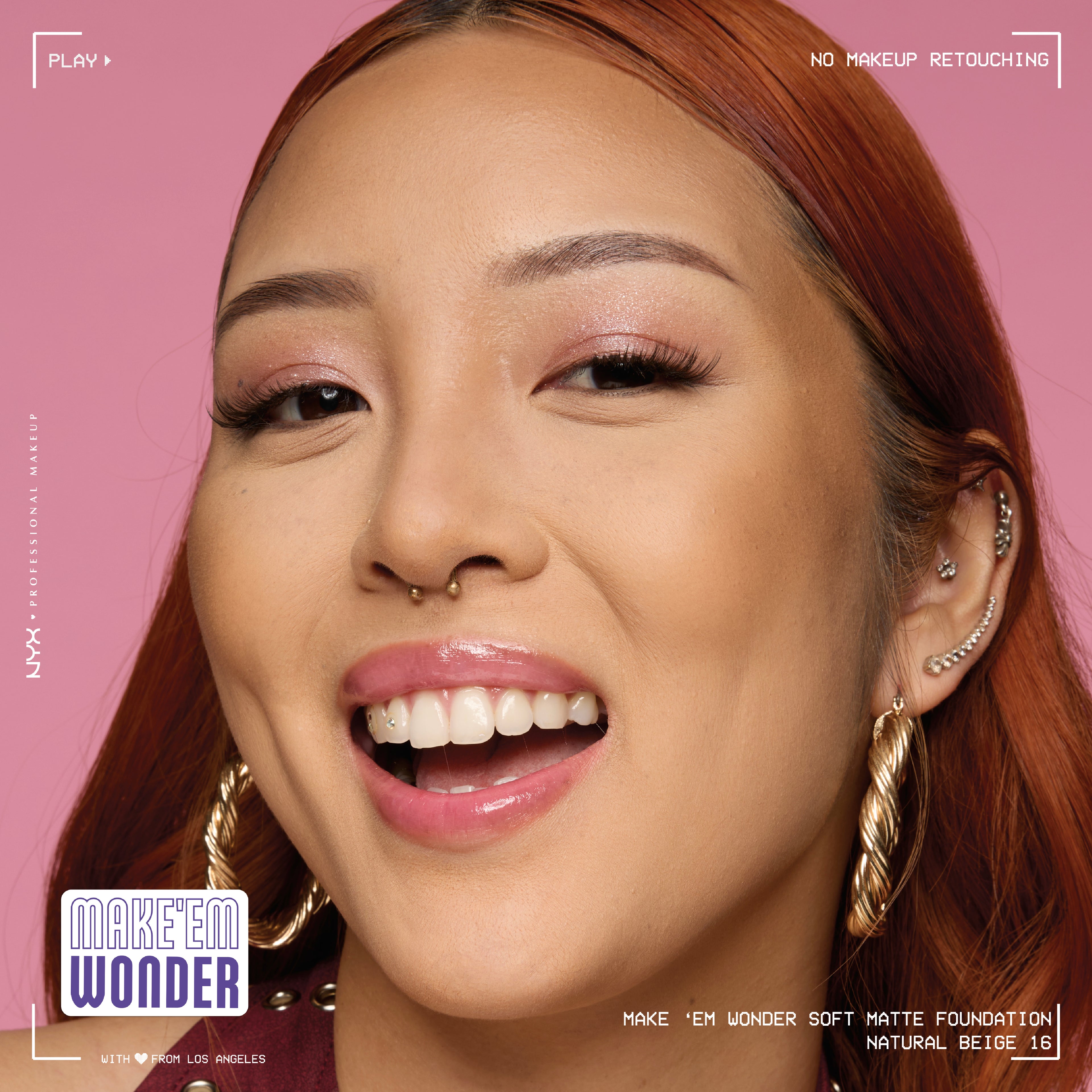 Make 'Em Wonder Liquid Foundation, 24HR Foundation Makeup With A Soft Matte Finish, Buildable Full Coverage