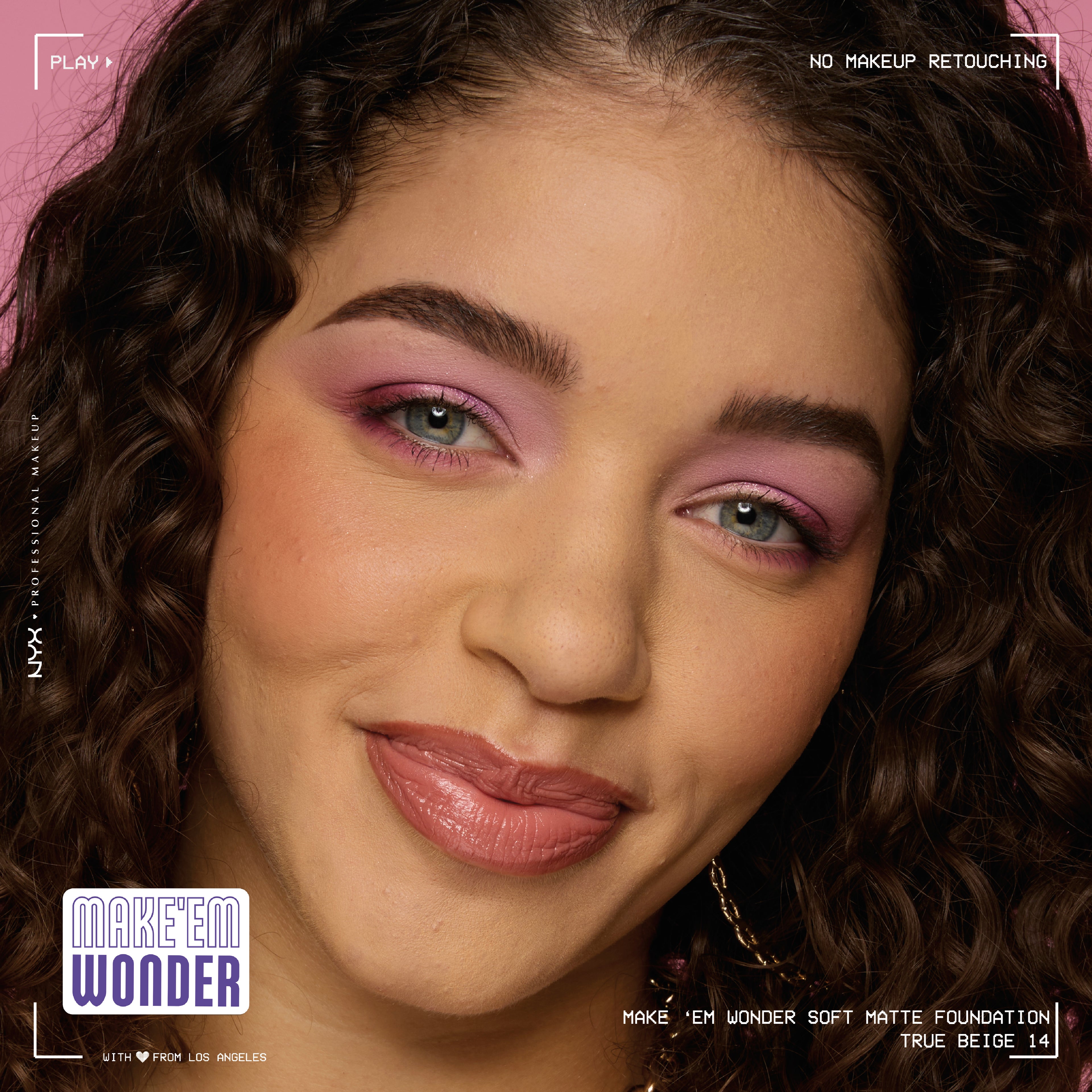 Make 'Em Wonder Liquid Foundation, 24HR Foundation Makeup With A Soft Matte Finish, Buildable Full Coverage