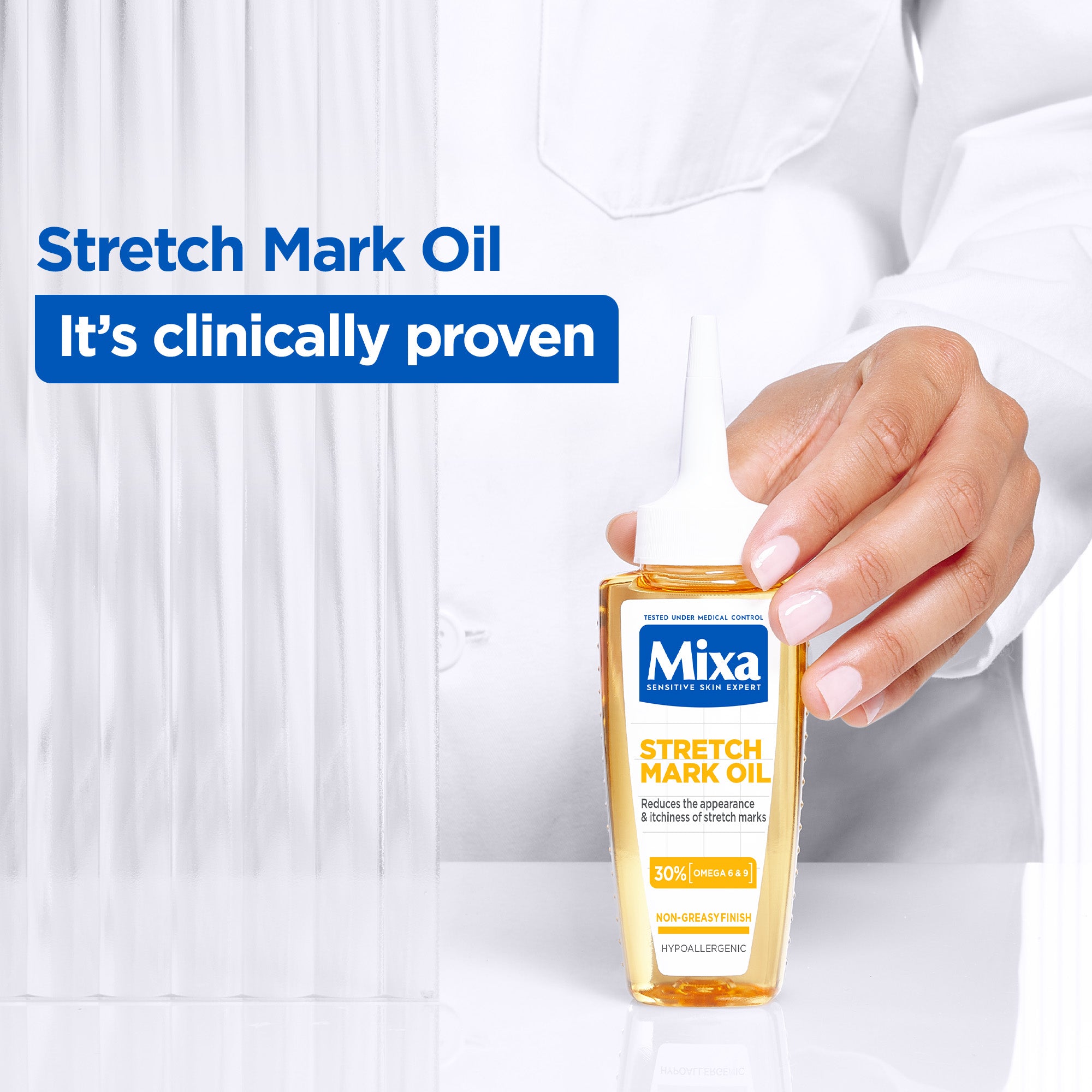 Anti Stretch Mark Oil - For Skin with Stretch Marks - With Omega 6 & 9