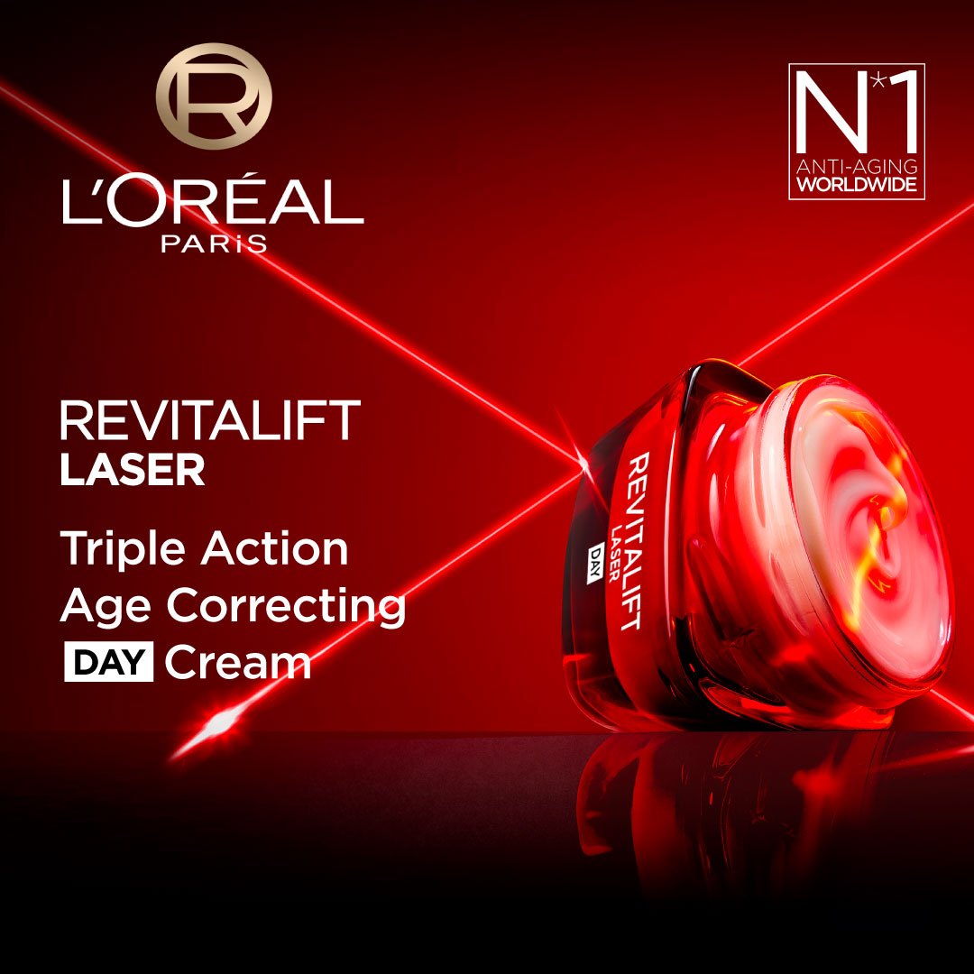 L'Oréal Paris - Revitalift Laser X3 Triple Action Anti-Aging Day Cream, to smooth Wrinkles, firm skin, and Brighten Complexion, SPF 25 | MazenOnline
