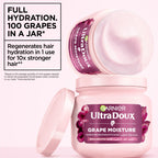 Garnier - Ultra Doux Grape Moisture - Deep Regenerative Mask for Dehydrated Hair. Hydrating Grape Water + Antioxidant Grapeseed Oil -- Paraben-Free, Vegan, Cruelty-Free | MazenOnline