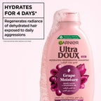 Garnier - Garnier Ultra Doux Grape Moisture - Hydrating Regenerative Shampoo for Dehydrated Hair. Hydrating Grape Water + Antioxidant Grapeseed Oil - Paraben-Free, Vegan, Cruelty-Free | MazenOnline