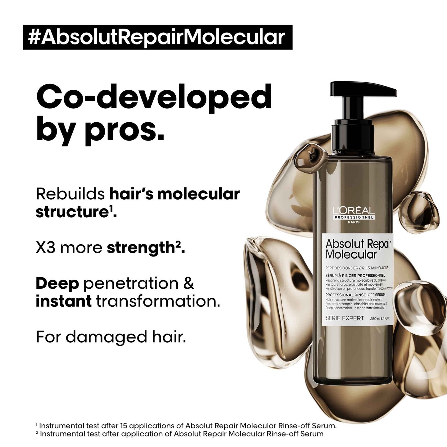 Absolut Repair Molecular Deep molecular repairing hair rinse-off serum for damaged hair Secondary image
