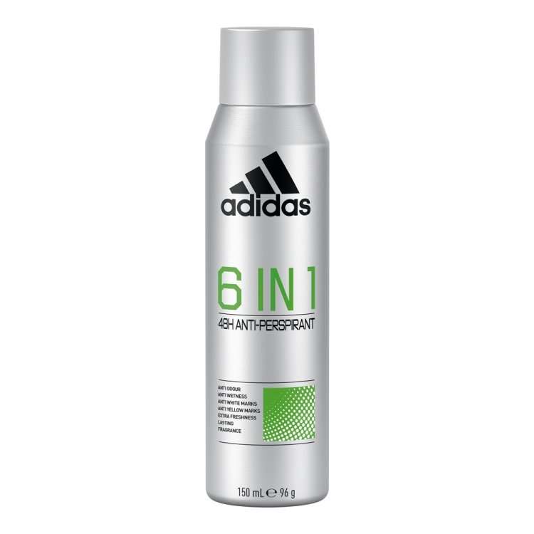 Adidas - 6 In 1 Cool & Dry Men 48H Deodrant 150Ml | MazenOnline