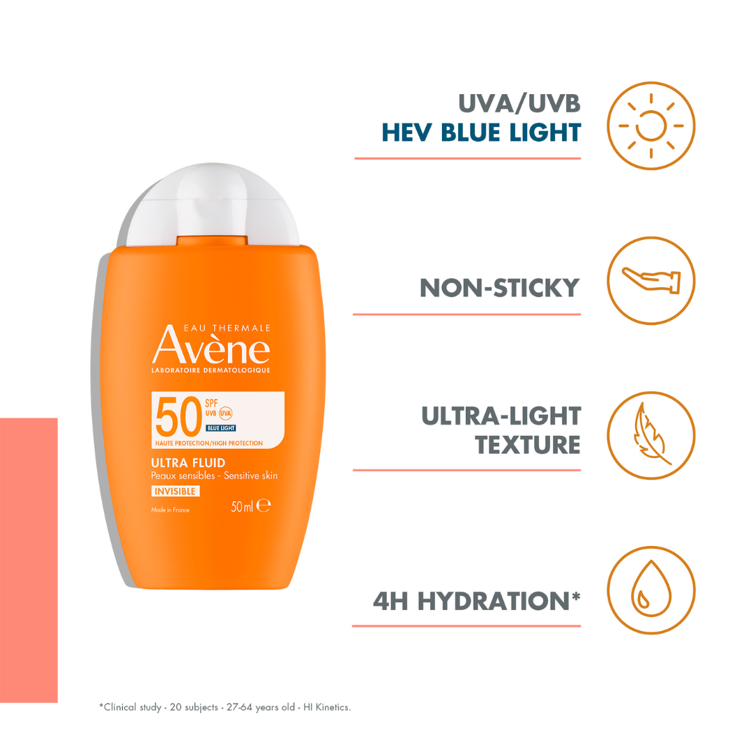 Avène - Buy 1 Get 1 Avène Ultra Fluid Invisible SPF50+ Sunscreen 50ml - Ultra Light texture | MazenOnline