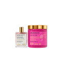 ADAY Sweet Guava Fantasy sugar body scrub and Glow Drip shimmer oil duo with radiant guava-toned packaging