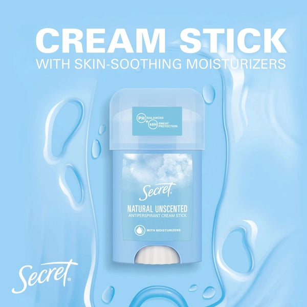 Natural Unscented cream antiperspirant stick for women 40 ml - MazenOnline