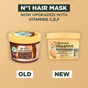 Garnier - Ultra Doux Cocoa Butter Vegan Hair Food 3in1 Mask for curly hair, Boosted with Vitamins C, E & F " | MazenOnline