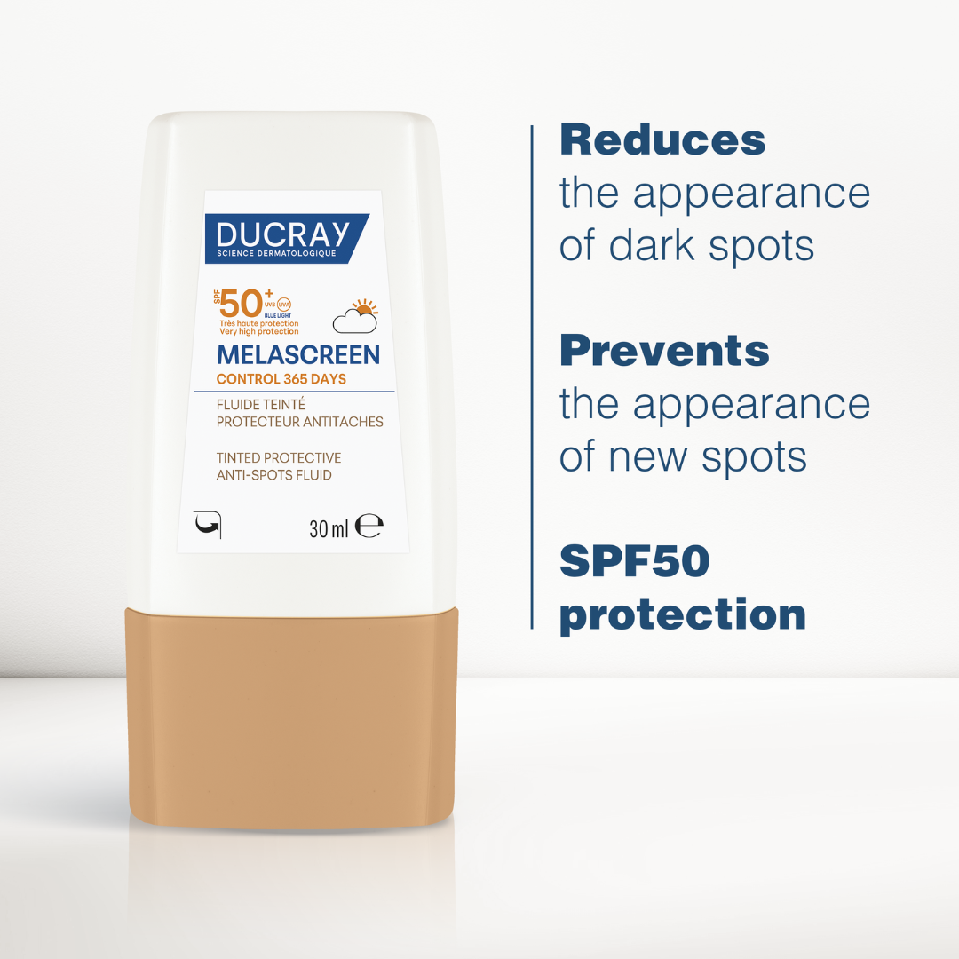 Ducray Melascreen Tinted Anti Spots Fluid Sunscreen SPF50+ 30ml I Reduces dark spots - Prevents dark spots - Prevents photoaging Secondary image