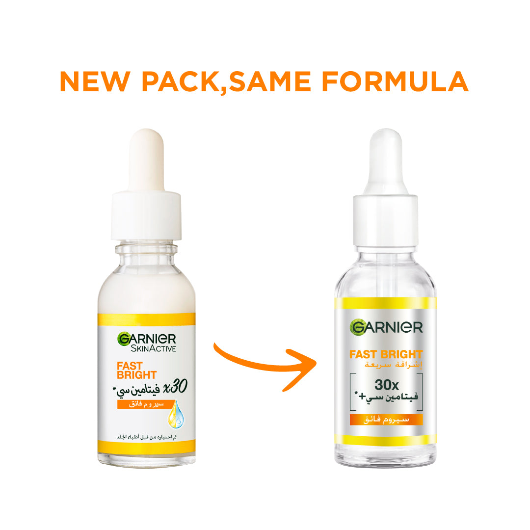 Garnier - Skin Active Fast Bright Vitamin C + Niacinamide 30x Brightening Booster Day Serum | MazenOnline