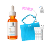 Pure Vit C Serum 30ml Get La Roche Posay Padded Tote Bag + ECH HYALU B5 SERUM 3ML INTER x 3