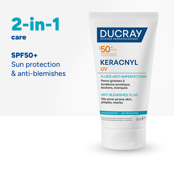 Ducray Keracnyl UV Anti-Blemish Fluid Spf 50+ + Gifts