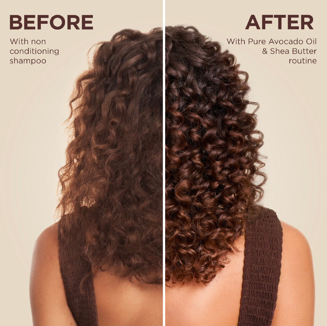 Garnier Ultra Doux avocado and shea butter shampoo bottle for casual hair care, featuring a green label and natural ingredients.