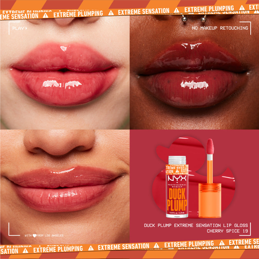 NYX Professional Makeup - Duck Plump Lip Plumping Lacquer, High Pigment, High Shine, High Sparkle Lip Gloss | MazenOnline