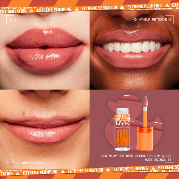 NYX Professional Makeup - Duck Plump Lip Plumping Lacquer, High Pigment, High Shine, High Sparkle Lip Gloss | MazenOnline