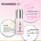 L'Oréal Paris - Glycolic Bright Eye Serum, with 3% (Glycolic Acid  + Vitamin CG + Niacinamide], for Dark Circles and Under Eyes Brightening | MazenOnline