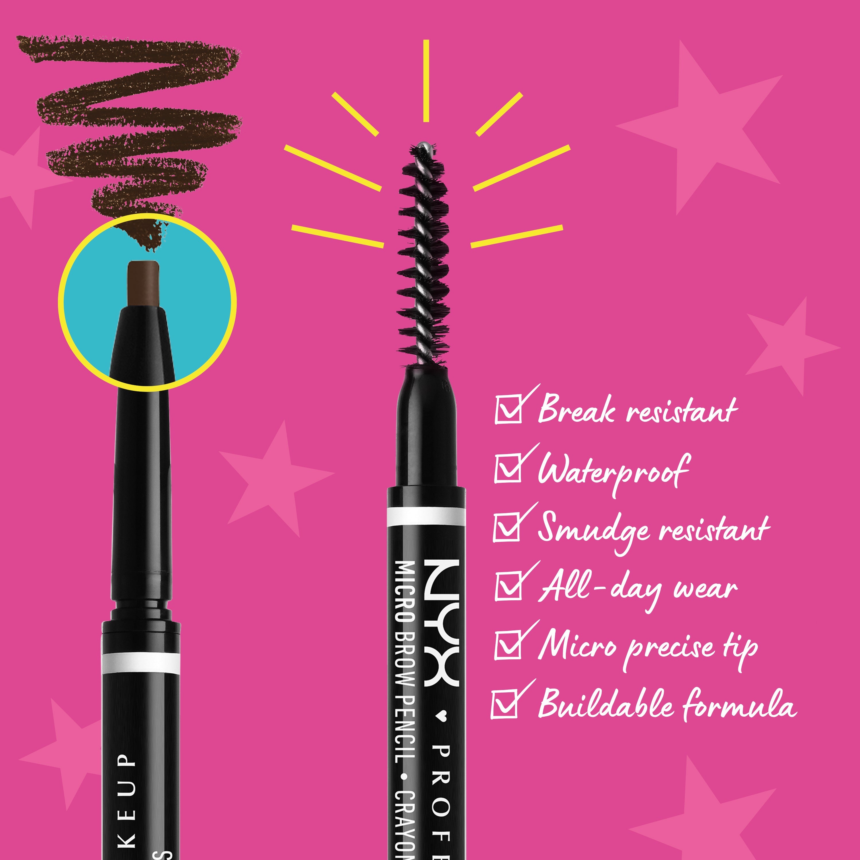 NYX Professional Makeup - Micro Brow Pencil, Ultra-Fine, Dual-Ended, Precise Eyebrow Pencil | MazenOnline