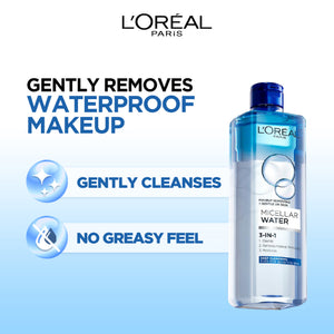 L'Oréal Paris - 3-in-1 Bi-Phase Micellar Water, Deeply Cleanse, Remove Water Proof Makeup and Soothe, for All Skin Types and Sensitive Skin | MazenOnline