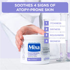 Mixa - Panthenol Comfort Cream Jar - Anti-Scratching Cream - For Dry Skin, Atopy Prone Skin and Eczema - For Face, Hands & Body | MazenOnline