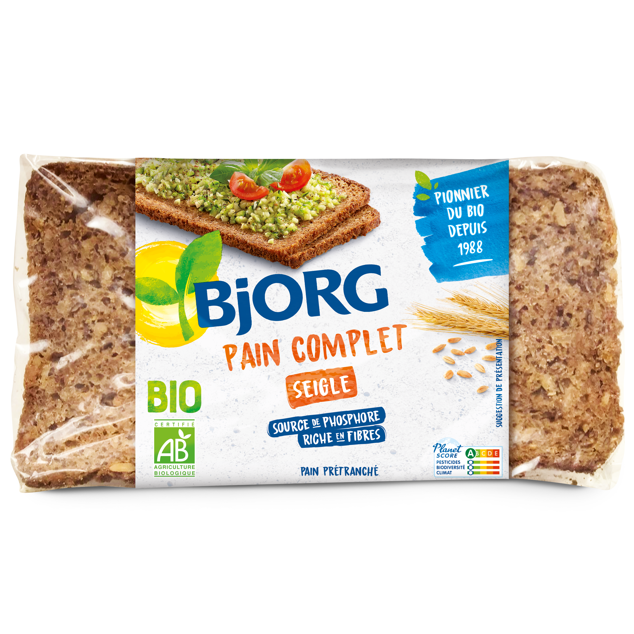 Bjorg - Pain Complet Au Seigle Bio - 500g | MazenOnline