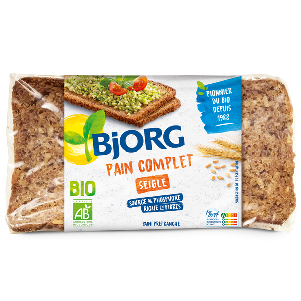 Bjorg - Pain Complet Au Seigle Bio - 500g | MazenOnline