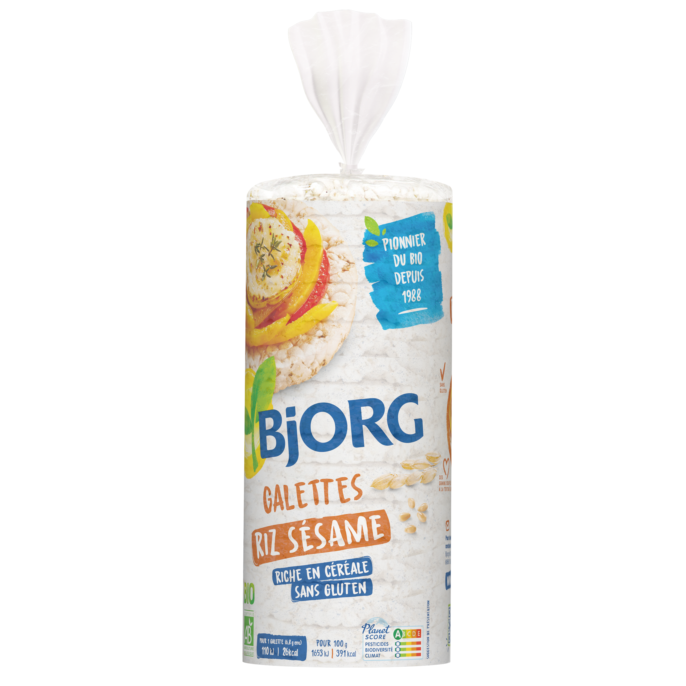 Bjorg - Galettes riz sésame 130g | MazenOnline