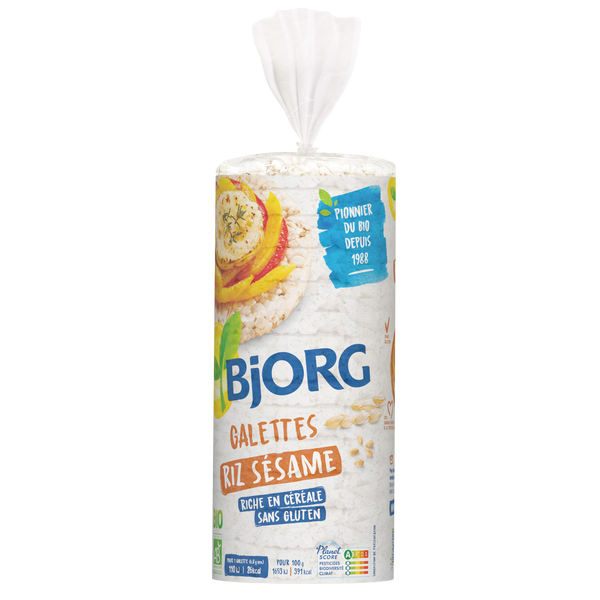 Bjorg - Galettes riz sésame 130g | MazenOnline