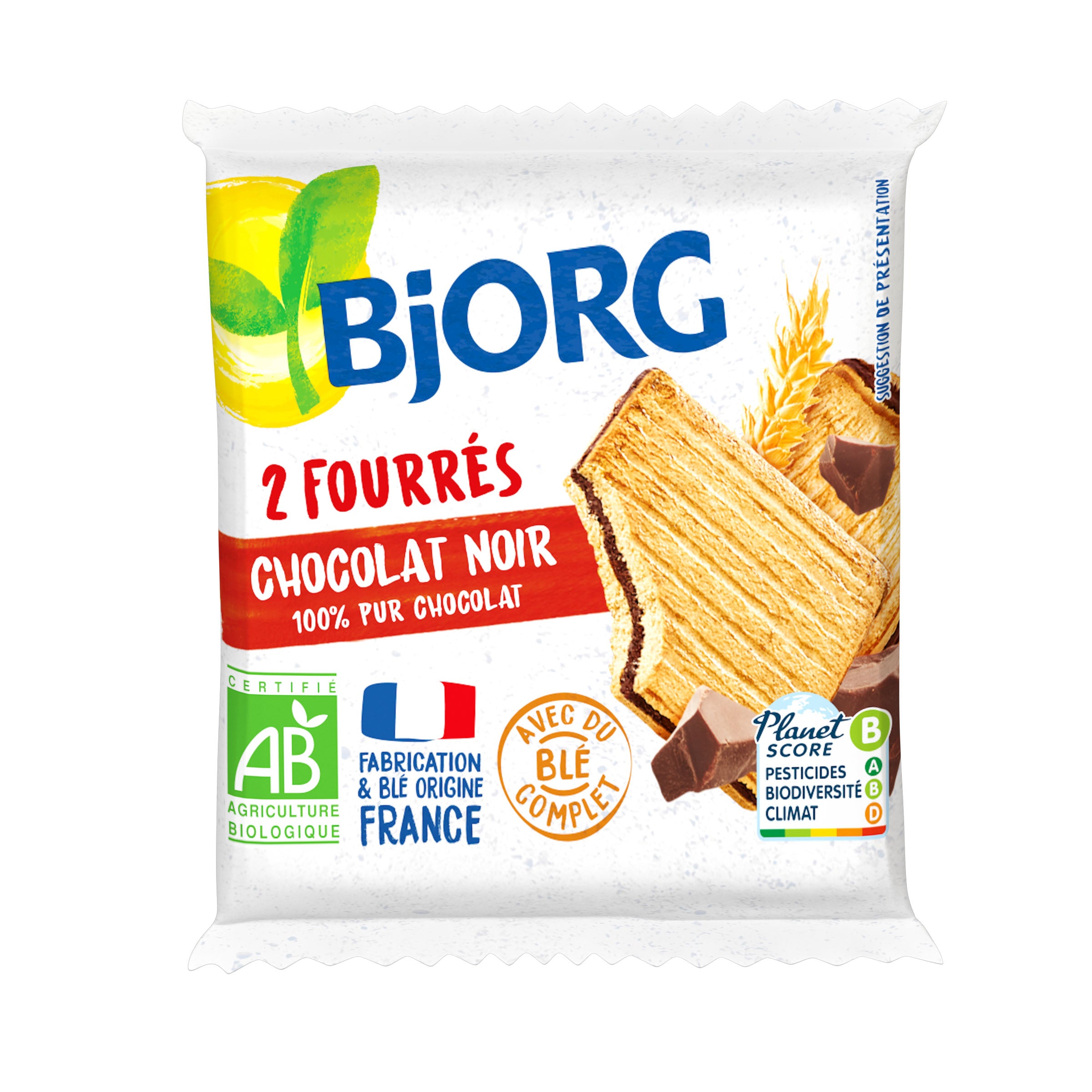 Bjorg - Fourres Chocolat Noir x2 50G | MazenOnline Main image
