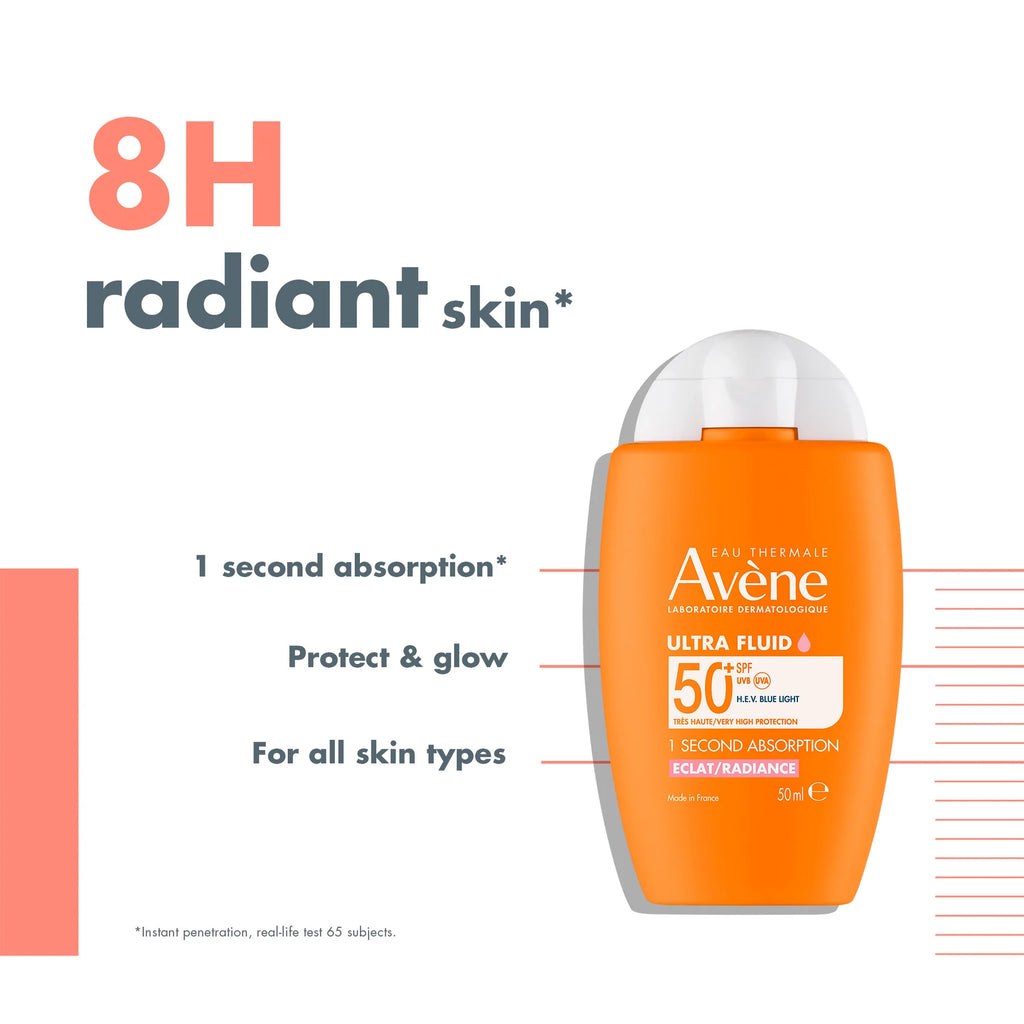Ultra fluid Eclat Radiance SPF50+ Sunscreen  | Ultra Light Hydrating Micropigments Tinted Sunscreen