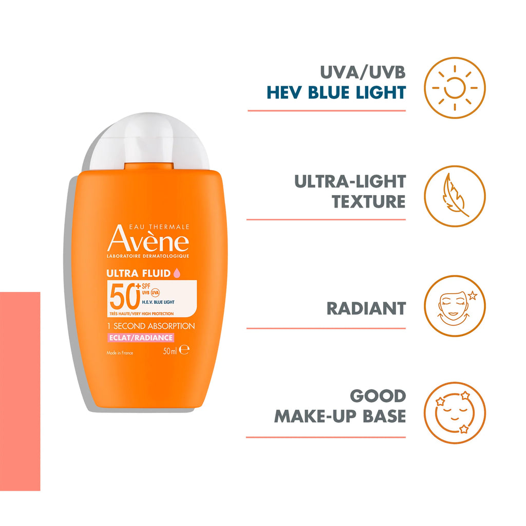 Ultra fluid Eclat Radiance SPF50+ Sunscreen  | Ultra Light Hydrating Micropigments Tinted Sunscreen