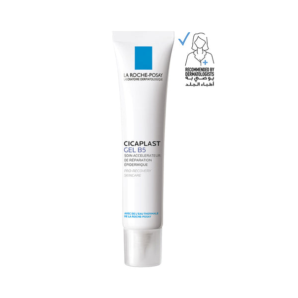 La Roche-Posay Cicaplast Gel B5 soothing balm in a tube, designed for skin repair and calming irritation.
