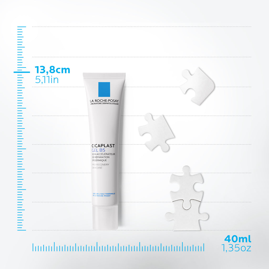 La Roche-Posay Cicaplast Gel B5 soothing skin balm in a tube, designed for multi-purpose skin relief and repair.