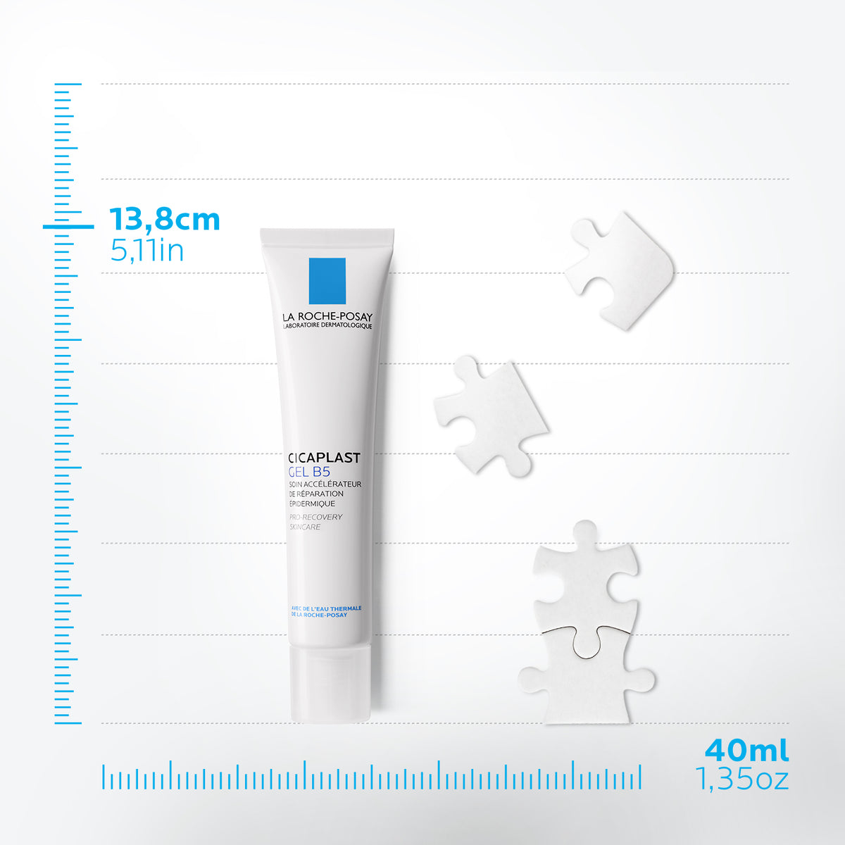 La Roche-Posay Cicaplast Gel B5 soothing skin balm in a tube, designed for multi-purpose skin relief and repair.
