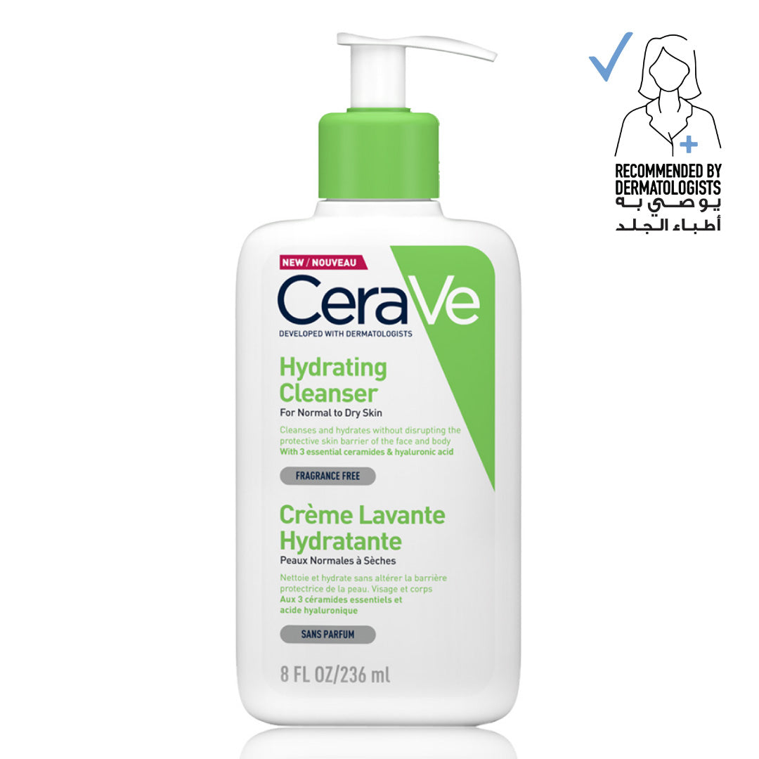 Hydrating Cleanser for Normal to Dry Skin with Hyaluronic Acid + Moisturizing Cream 5ml x 2 - MazenOnline Main image