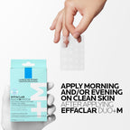 La Roche-Posay Effaclar Multi-Target Blemish Patches in clear, skin-tone adhesive sheets for spot treatment on blemishes.