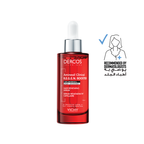 Vichy Dercos Aminexil Clinical Booster bottle with applicator brush for hair treatment and scalp care.