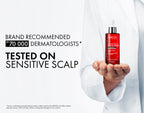 Vichy Dercos Aminexil Clinical Booster bottle with applicator brush for hair treatment and scalp care.