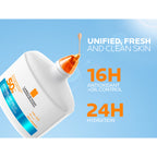 La Roche-Posay Anthelios UV Air Tinted Serum Sunscreen Medium SPF50+ in a sleek bottle, showing the product label and packaging.
