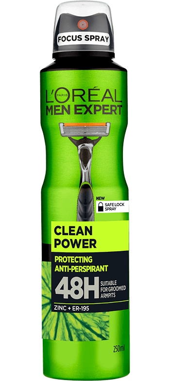 loreal - Men Expert Men Expert Clean Power 48H Anti-Perspirant Deodorant Spray | MazenOnline Main image